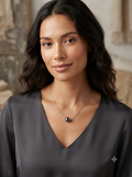 10mm Hematite Adjustable Necklace | 16–18" Stainless Steel Chain