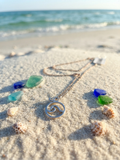 Sterling Silver Ocean Wave Necklace – Adjustable 16" to 18" Chain