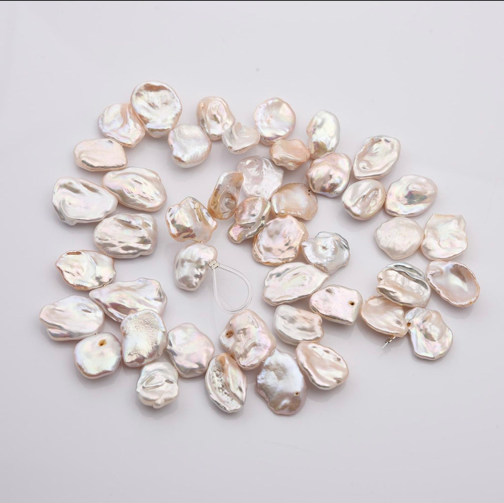 Keshi Pearl & Blue Aquamarine Gemstone Necklace & Earring Set – Coastal Elegance Collection