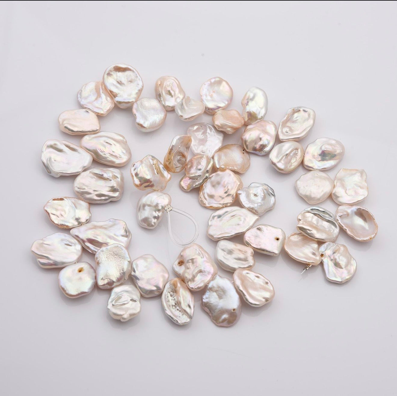 Keshi Pearl & Blue Aquamarine Gemstone Necklace & Earring Set – Coastal Elegance Collection