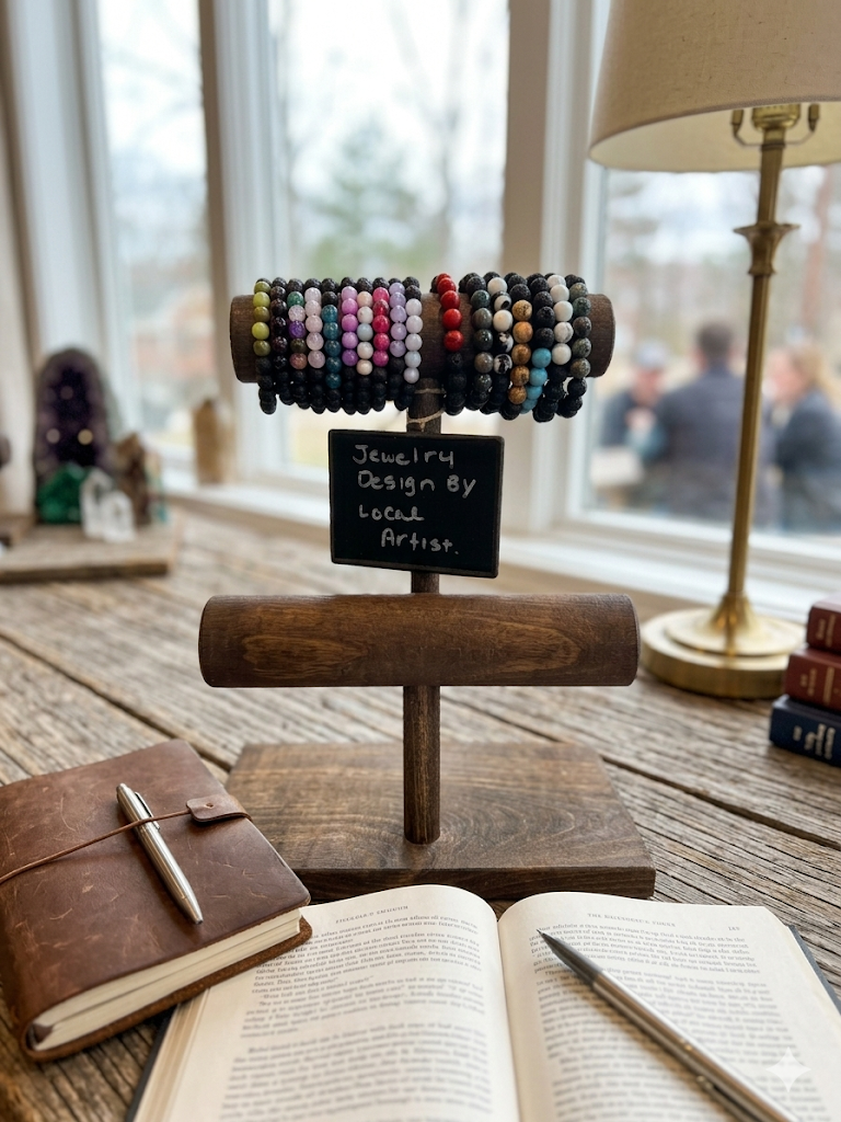 Lava & Gemstone Elastic Bracelet | Custom Size & Stones