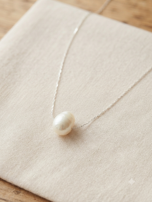 10mm AAAA Baroque Pearl Necklace | Adjustable 16–18" Stainless Steel Chain
