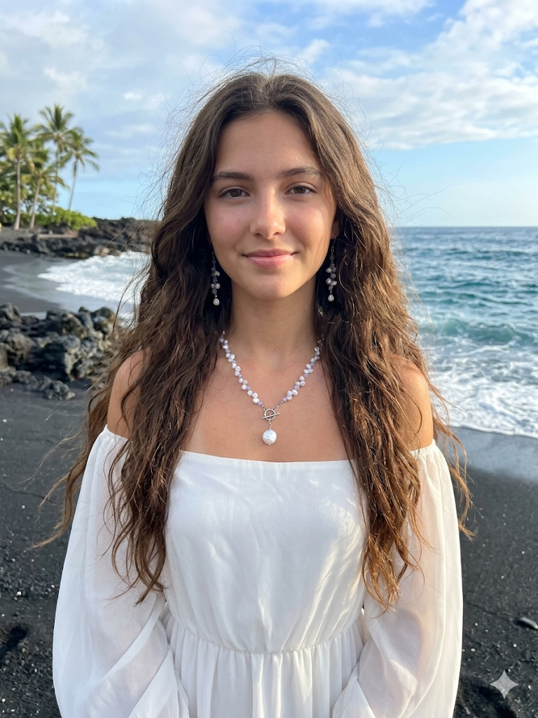 Keshi Pearl & Blue Aquamarine Gemstone Necklace & Earring Set – Coastal Elegance Collection