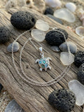 Sterling Silver Turtle with Paua Shell Pendant
