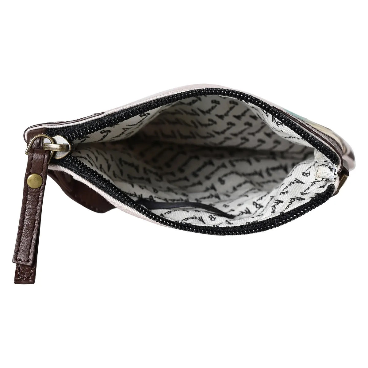 RFID Crossbody Bag – Up-Cycled Printed Poly Canvas with Leather