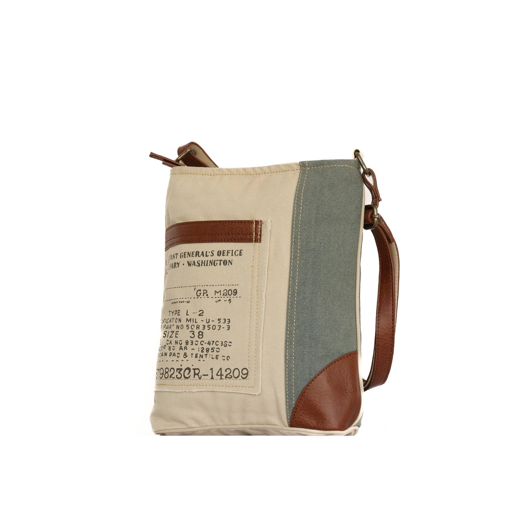 Identified Up-Cycled Canvas Crossbody Bag