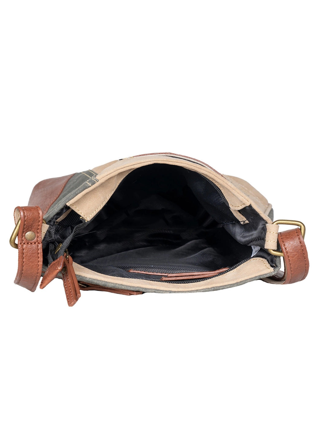 Identified Up-Cycled Canvas Crossbody Bag