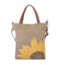 Sunflower Up-Cycled Canvas Tote Bag