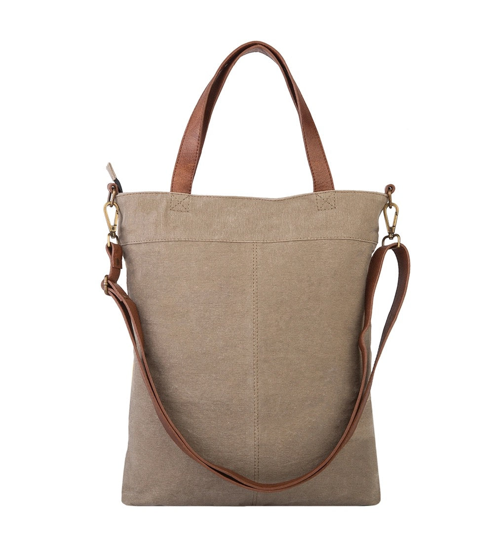 Sunflower Up-Cycled Canvas Tote Bag