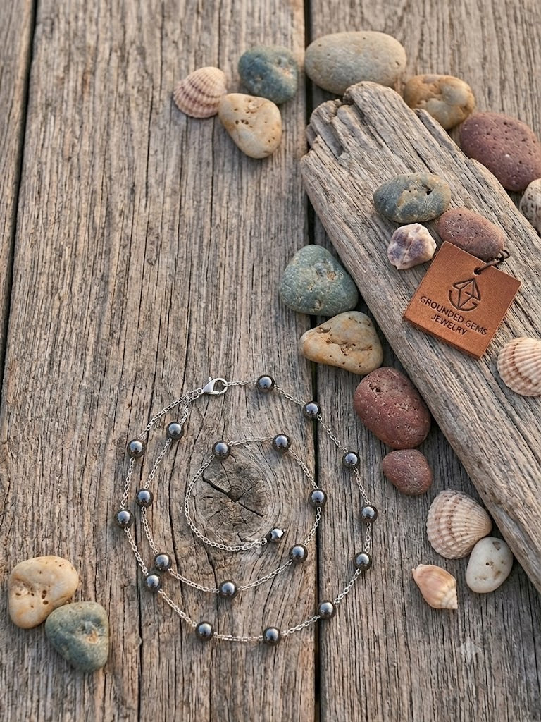 Custom Gemstone Station Necklace – 18"