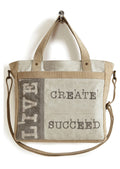 Life Is Short Canvas Crossbody Bag