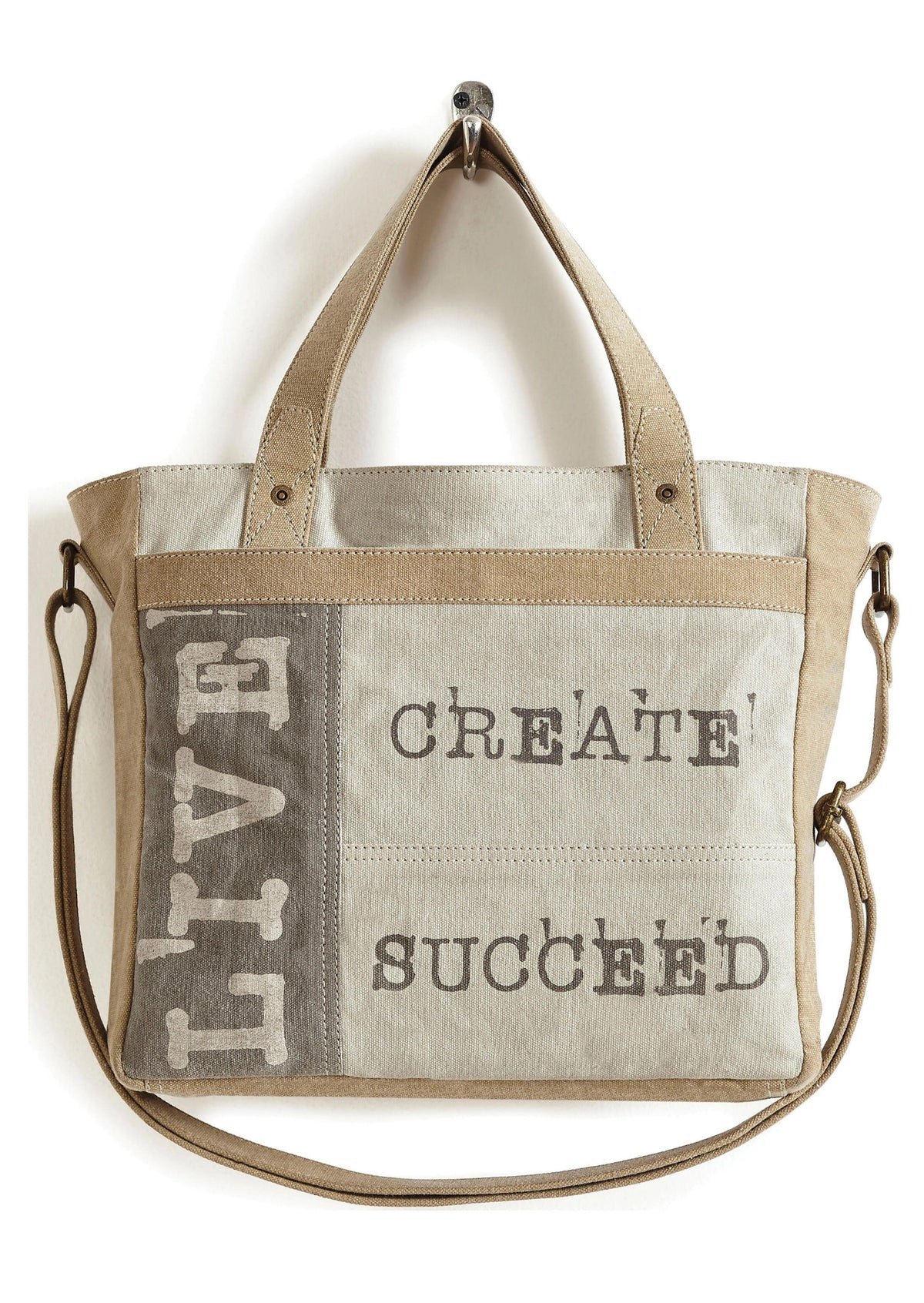 Life Is Short Canvas Crossbody Bag