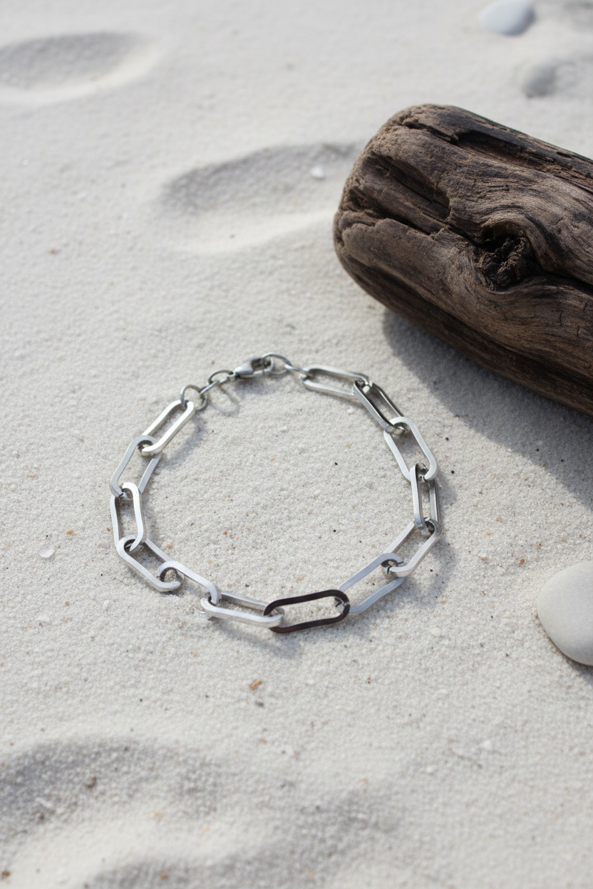 Large Paperclip Chain Bracelet