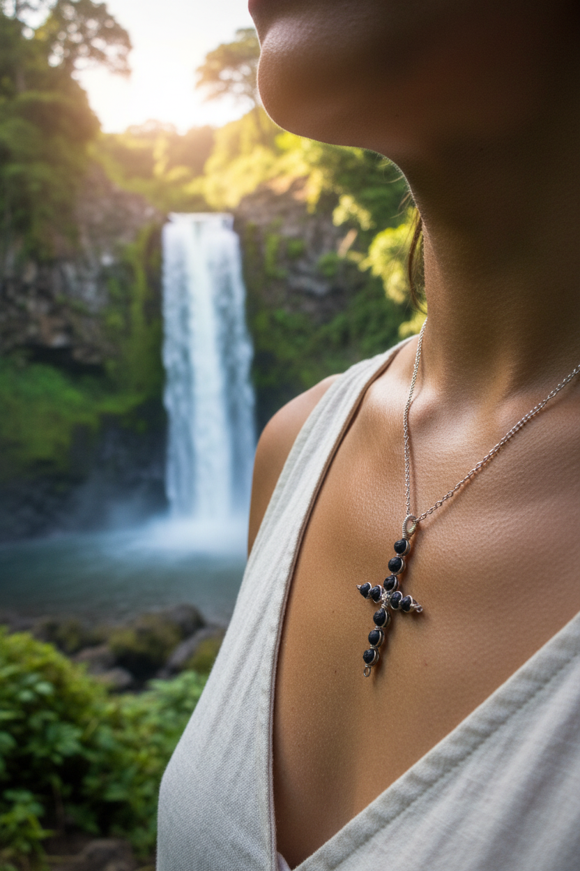 Lava Stone Cross - Waterfall Lifestyle