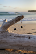 Lava Stone Wire Flower Earrings Lifestyle