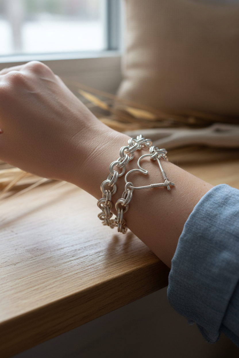 Silver Chain Bracelets Lifestyle