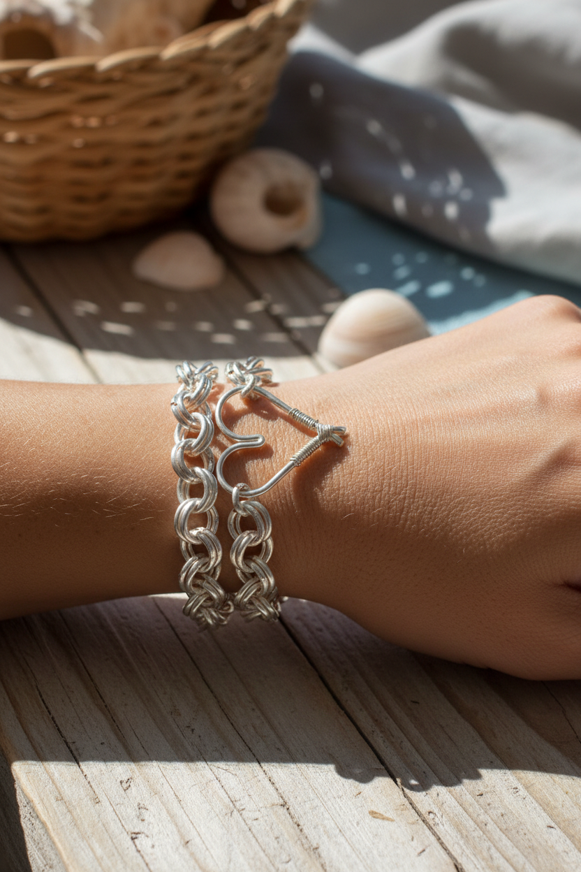 Silver Rolo Chain Bracelet